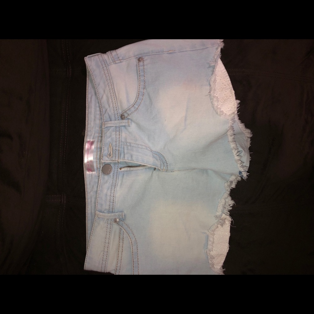 Light denim shorts